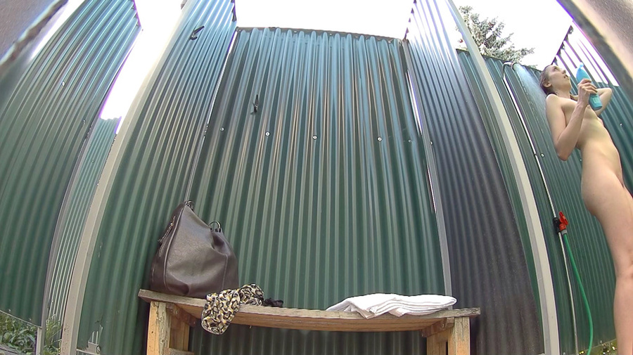 Spy-cam in the changing cabin shows brunette girl in dress undressing - XXXonXXX - Pic 4