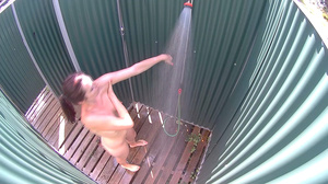 Busty ponytailed babe in black bikini taking shower - XXXonXXX - Pic 4