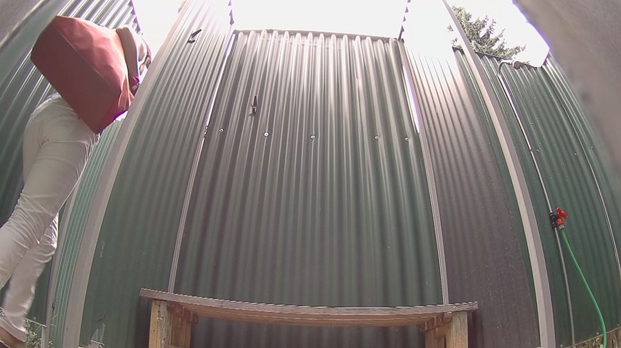 Stacked brunette doll gets naked to take shower and dress after pool - XXXonXXX - Pic 8