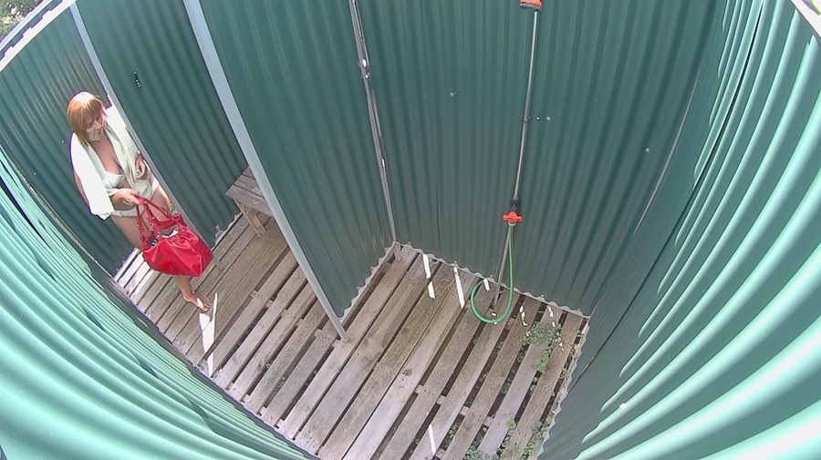 Plump red mom undressing her bikini and gets ready to leave - XXXonXXX - Pic 1