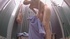 Skinny blonde girl with small tits gets clean and dressed after shower
