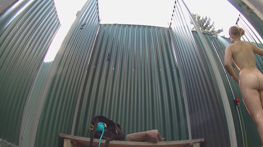 Spy-cam caught brunette teen in blue bikini showering and changing - XXXonXXX - Pic 4