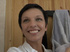 slightly relaxed short-haired brunette