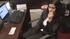 Hot brunette receptionist takes some cash for blowjob and fuck at her