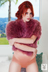 skilled redhead orange satin
