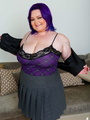 Violet haired fattie pose her humongous - Picture 3