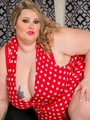 Gorgeous fat chick peels off her red and - Picture 2