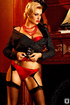cigar smoking blonde model