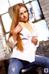 cute redhead with long