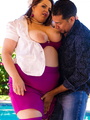 Cute fat chick displays her extra large - Picture 9