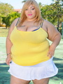 Blonde BBW pose her enormous body before - Picture 1