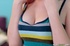 redhead striped top enjoys