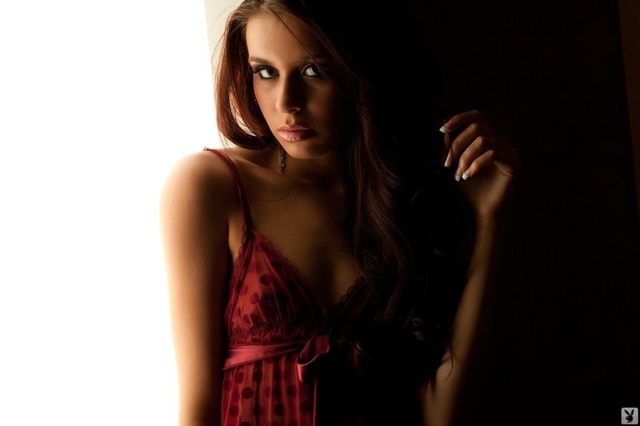 Sexy tiny young girl in burgundy and black  - XXX Dessert - Picture 12