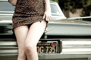 Ash-blonde, brown-eyed seductress with black classic car takes lovers on ride they'll never forget - XXXonXXX - Pic 6