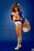 brown-eyed brunette cheerleader with