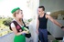 blonde girl scout selling