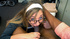 Four-eyed nerd with black dick in mouth and others in cunts