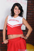 young cheerleader with short