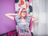 white teen with pink