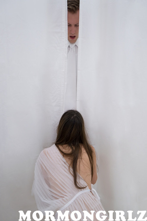 Sucking a cock behind a curtain and gets face soaked - XXXonXXX - Pic 7