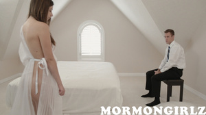 Old mormon leader fucking a sultry brunette teen hard - Picture 2