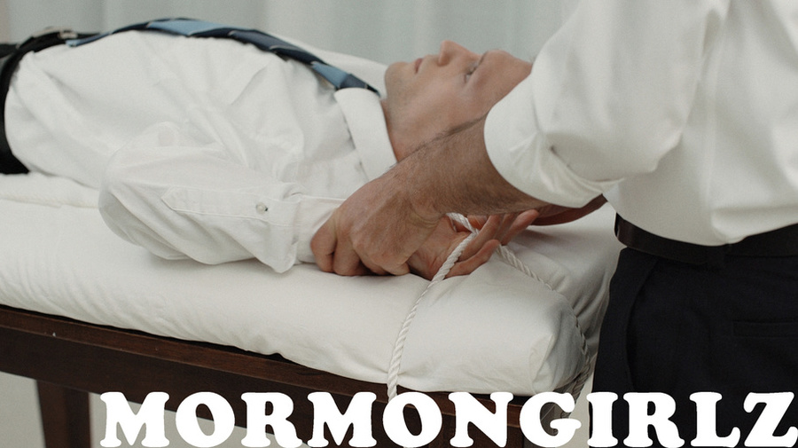 Roped up mormon hunk getting to suck a pussy and fuck one - XXXonXXX - Pic 1