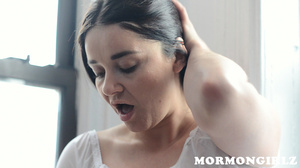 Chunky mormon lady twisting her nips and toying her clit - XXXonXXX - Pic 10