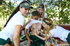 three young blondes and