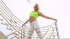 blonde leggings gets her