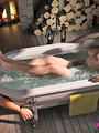 Bathing redhead begs a man to lick her - Picture 2