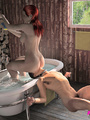 Bathing redhead begs a man to lick her - Picture 5