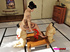 Asian Domme has two submissive sumo wrestlers doing her bidding during