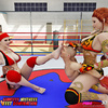 Sexy fighters pleasure their pussies in the ring with a boxer servant.