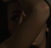 Kinky black haired babe has a love of using knife in sexy ways