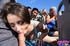Teen tart gives her mouth up to her boyfriend on a crowded tour bus.