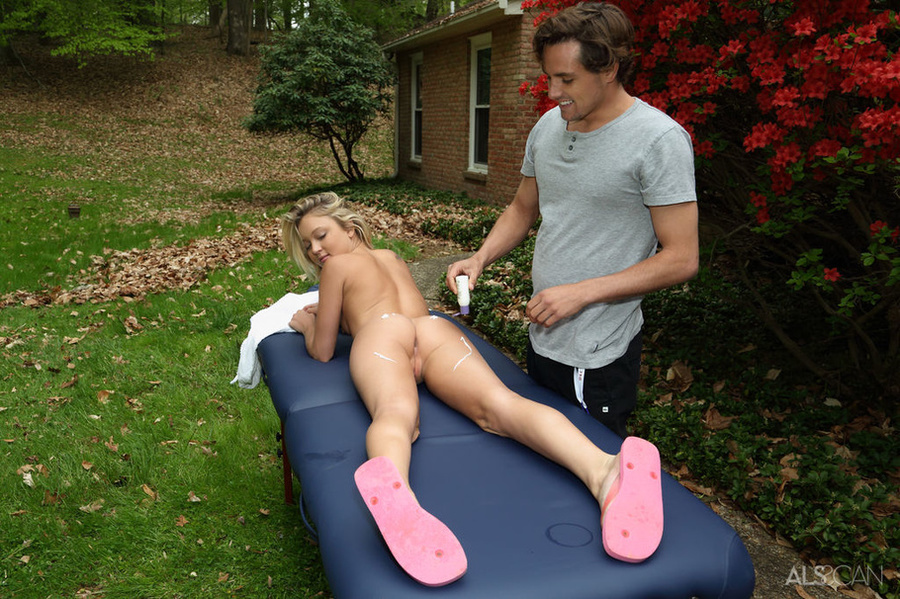 Young blonde with short hair shaves her pussy outdoors and gets teased by her boyfriend - XXXonXXX - Pic 8