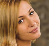 A blondie calls her beautiful lesbian friend over for some stripping and