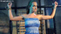 Busty brunette in blue, tied, gagged, whipped and tortured with vibrator