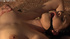 Creamy nude brunette rope tied, gagged, fingered, licked and vibrated