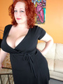 Redhead plumper in black dress and - Picture 5