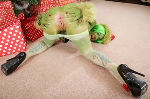 Horny grinch plays with her pussy before - XXX Dessert - Picture 14