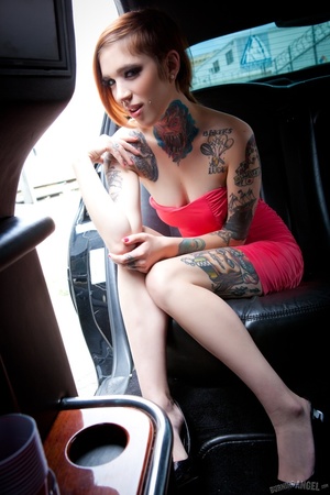 Gorgeous inked slut plays with her kitty - XXX Dessert - Picture 2