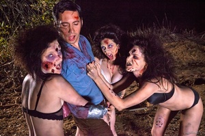 Three horny zombies captures a stud for a reverse gangbang - Picture 1