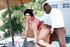 Short haired MILF babe needs a big black pecker outdoors