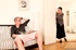 Older lady rolls her nude-toned nylons off before couch sex with a younger