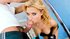 Slutty bright-eyed blond fills her juicy mouth and pussy with really fat