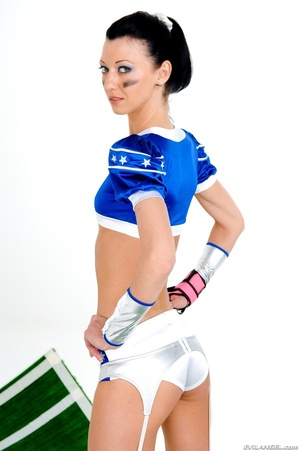 Sexy brunette in football uniform and he - XXX Dessert - Picture 8
