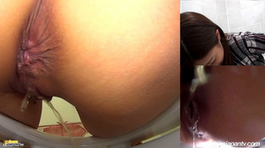 Camera in a toilet filmed a hot Japanese - Picture 3