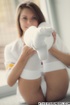 stunning brunette high white