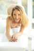 appealing blonde wearing soft